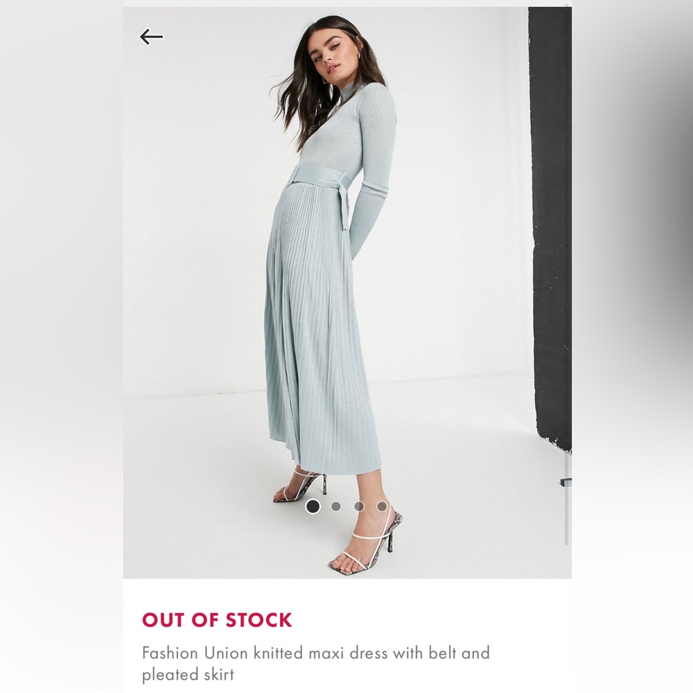 Knitted maxi dress beautiful light blue